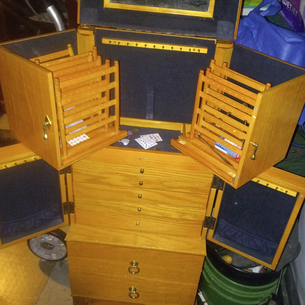 Elegant Wooden Jewelry Armoire